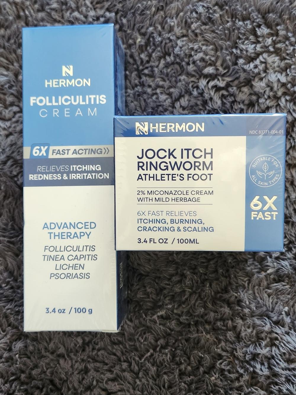 Hermon Jock Itch & Folliculitis Cream Duo - Blue & White